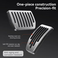 Couvre-Pédales Aluminium Tesla Model 3 Y Highland Juniper - vue de trois-quarts - Becquet Voiture
