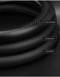 Leather Steering Wheel Cover Alfa Romeo Giulia Stelvio Giulietta - fitted on vehicle 2 - Becquet Voiture