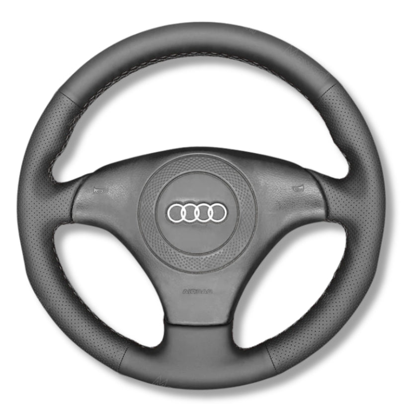 Couvre Volant Audi A3 TT 8N Cuir Alcantara - vue de face - Becquet Voiture
