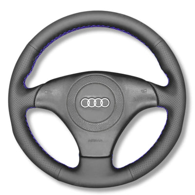 Couvre Volant Audi A3 TT 8N Cuir Alcantara - vue de trois-quarts - Becquet Voiture