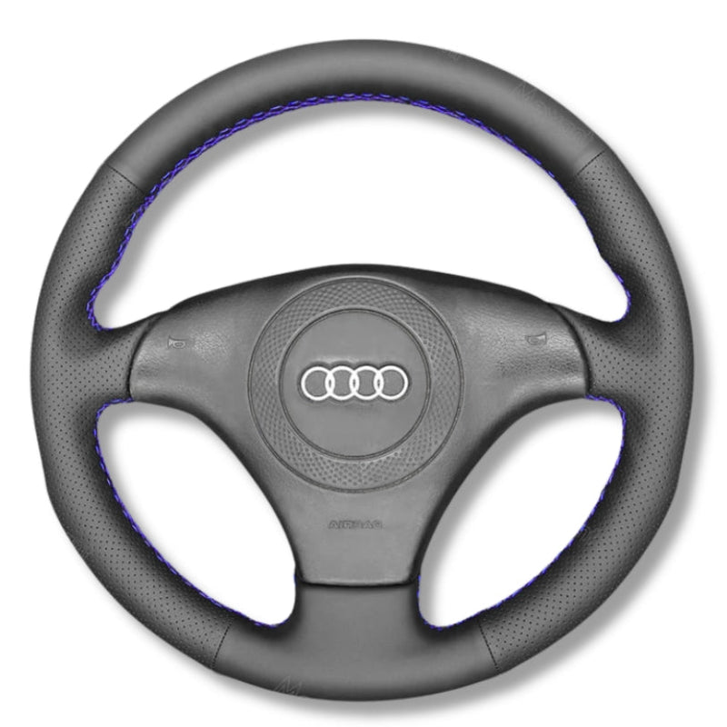 Couvre Volant Audi A3 TT 8N Cuir Alcantara - vue de trois-quarts - Becquet Voiture