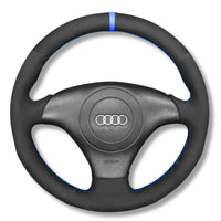 Couvre Volant Audi A3 TT 8N Cuir Alcantara - vue rapprochée - Becquet Voiture