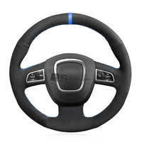 Couvre Volant Audi B7 3 Branches Alcantara Surpiqures - vue arrière - Becquet Voiture