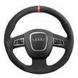Couvre Volant Audi B7 3 Branches Alcantara Surpiqures