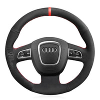 Couvre Volant Audi B7 3 Branches Alcantara Surpiqures - vue de face - Becquet Voiture