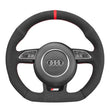 Couvre Volant Audi B8 Méplat Alcantara Surpiqures