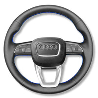 Couvre Volant Audi B9.5 Rond Alcantara Cuir - installé sur véhicule - Becquet Voiture