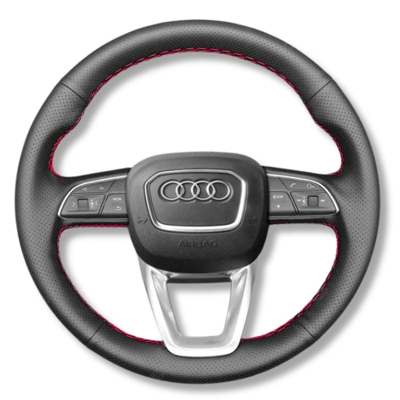 Couvre Volant Audi B9.5 Rond Alcantara Cuir - packshot studio - Becquet Voiture