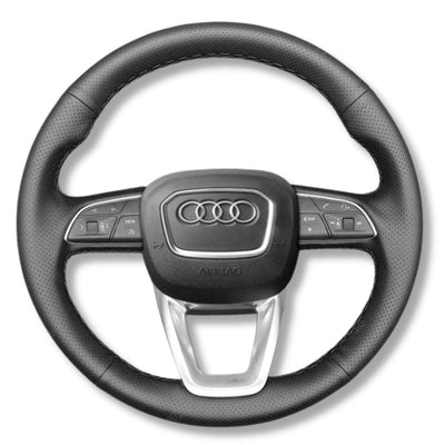 Couvre Volant Audi B9.5 Rond Alcantara Cuir - vue arrière - Becquet Voiture