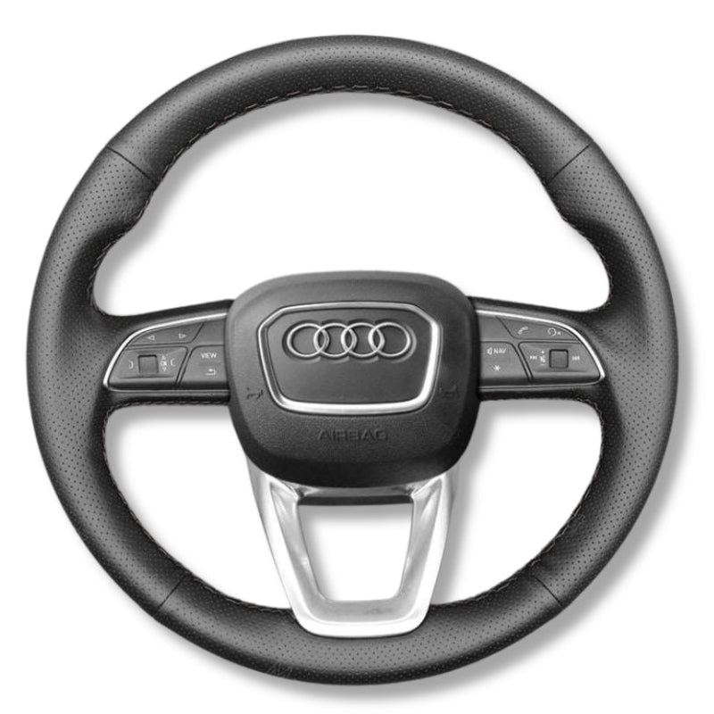 Couvre Volant Audi B9.5 Rond Alcantara Cuir - vue arrière - Becquet Voiture
