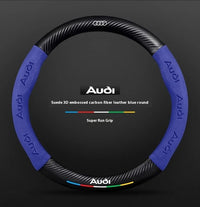 Couvre volant Audi fibre de carbone - détail du montage - Becquet Voiture