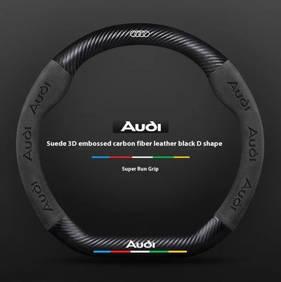 Couvre volant Audi fibre de carbone - installé sur véhicule - Becquet Voiture