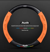 Couvre volant Audi fibre de carbone - packshot studio - Becquet Voiture