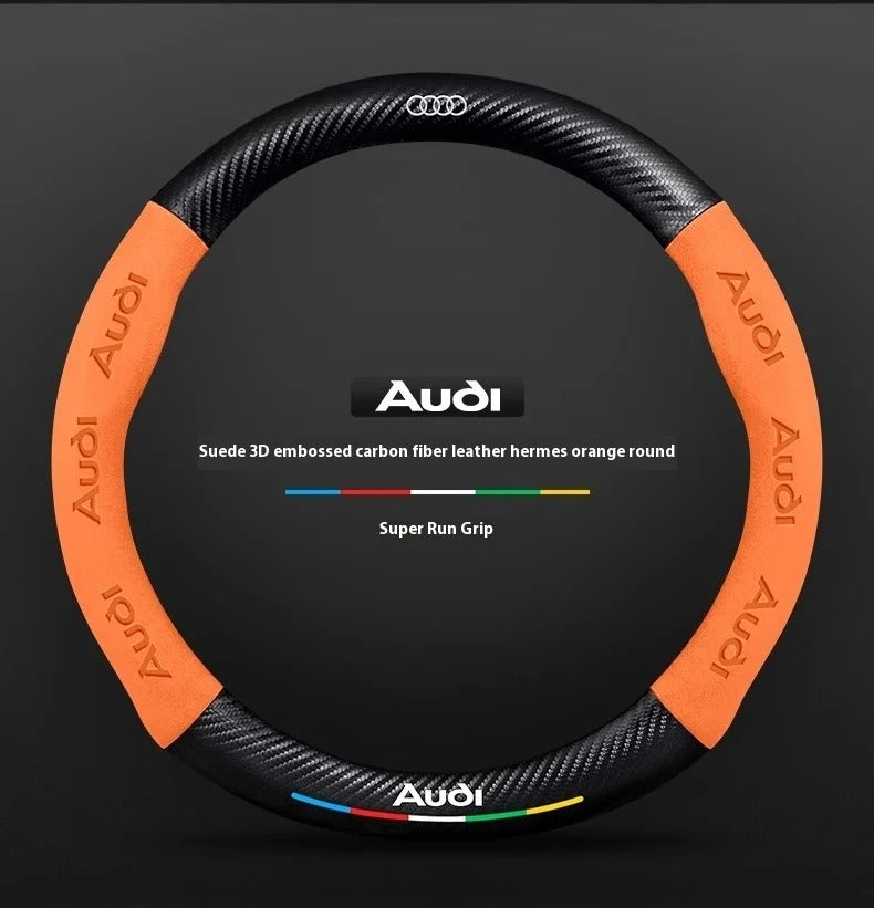 Couvre volant Audi fibre de carbone - packshot studio - Becquet Voiture
