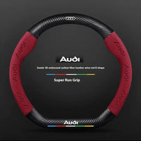 Couvre volant Audi fibre de carbone - vue arrière - Becquet Voiture