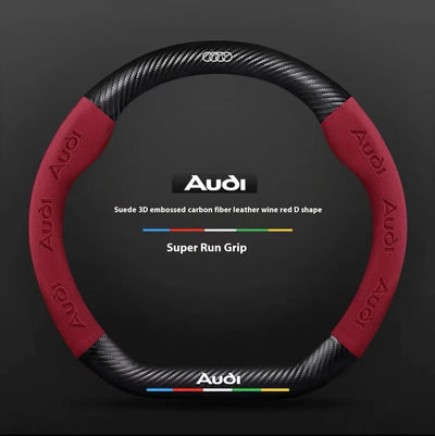 Couvre volant Audi fibre de carbone - vue arrière - Becquet Voiture