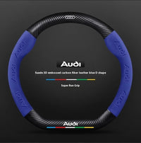 Couvre volant Audi fibre de carbone - vue de dessus - Becquet Voiture