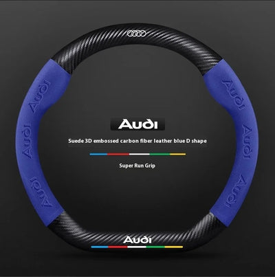 Couvre volant Audi fibre de carbone - vue de dessus - Becquet Voiture