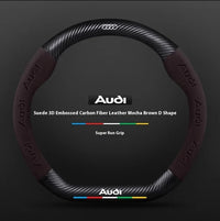 Couvre volant Audi fibre de carbone - vue de face 2 - Becquet Voiture