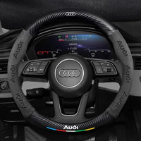 Couvre volant Audi fibre de carbone - vue de face - Becquet Voiture