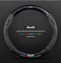 Couvre volant Audi fibre de carbone - vue de profil - Becquet Voiture
