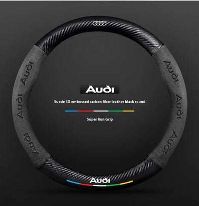 Couvre volant Audi fibre de carbone - vue de profil - Becquet Voiture