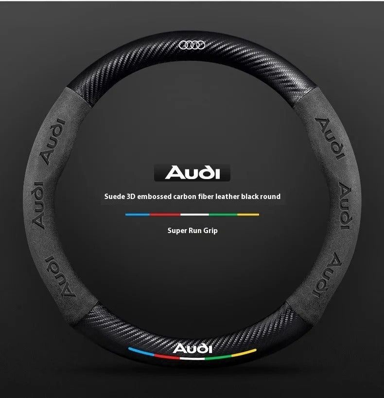 Couvre volant Audi fibre de carbone - vue de profil - Becquet Voiture