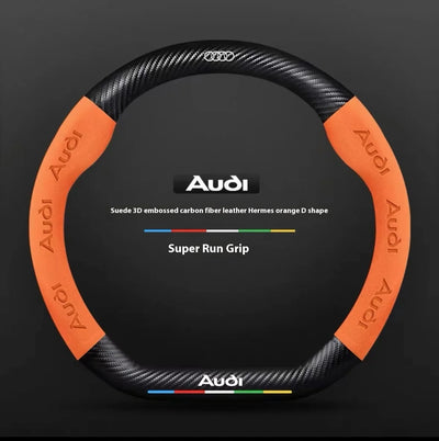 Couvre volant Audi fibre de carbone - vue rapprochée - Becquet Voiture
