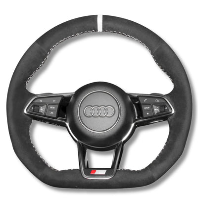 Couvre Volant Audi R8 TT GEN2 Surpiqûres Personnalisables - packshot studio - Becquet Voiture