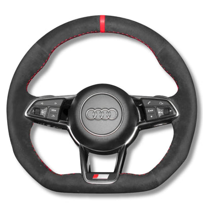 Couvre Volant Audi R8 TT GEN2 Surpiqûres Personnalisables - vue de face - Becquet Voiture