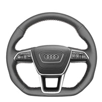Couvre Volant Audi RS6 RS7 C8 Alcantara Cuir - détail du montage - Becquet Voiture