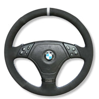Couvre Volant BMW E36 Cuir ou Alcantara Surpiqures - installé sur véhicule - Becquet Voiture