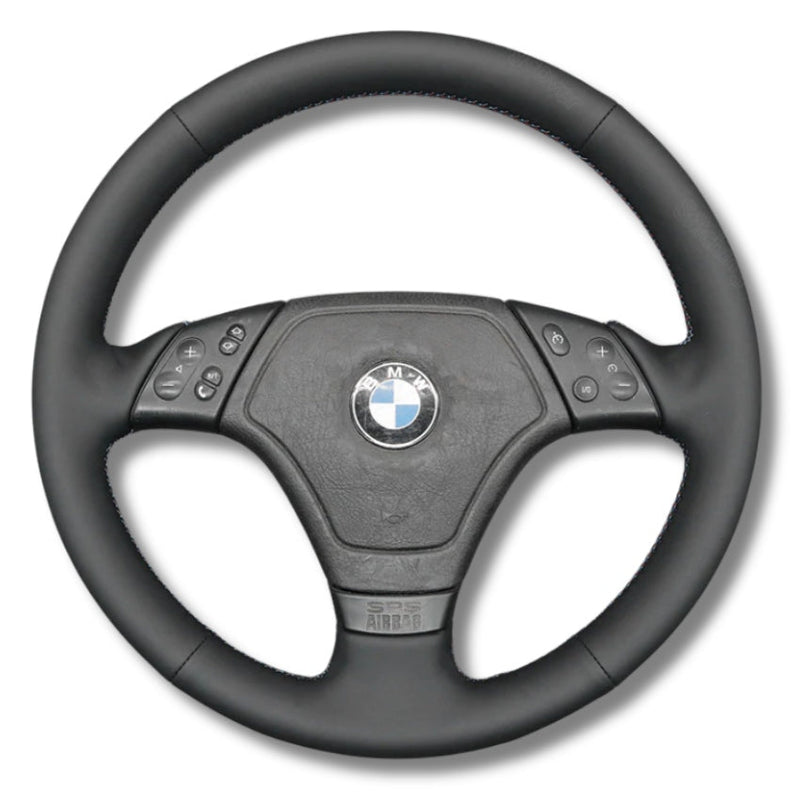 Couvre Volant BMW E36 Cuir ou Alcantara Surpiqures - vue arrière - Becquet Voiture
