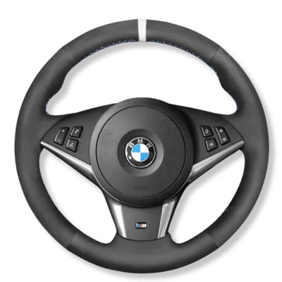 Couvre Volant BMW E60 Cuir Alcantara - packshot studio - Becquet Voiture