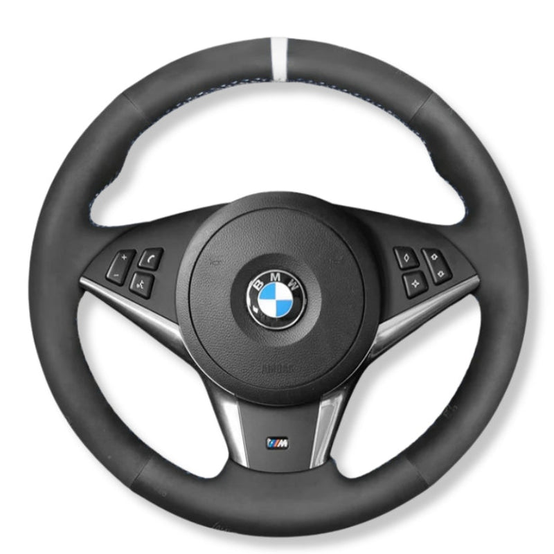 Couvre Volant BMW E60 Cuir Alcantara - packshot studio - Becquet Voiture