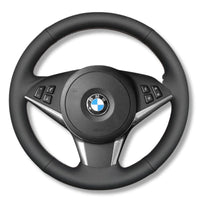 Couvre Volant BMW E60 Cuir Alcantara - vue de dessus - Becquet Voiture