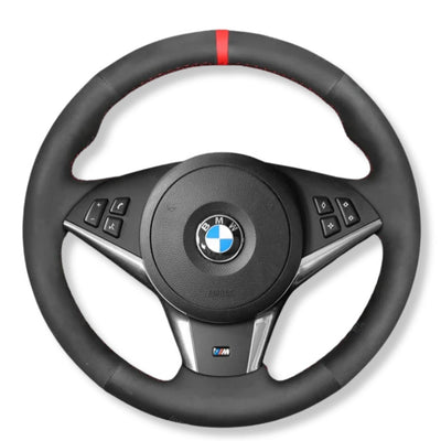 Couvre Volant BMW E60 Cuir Alcantara - vue de face - Becquet Voiture