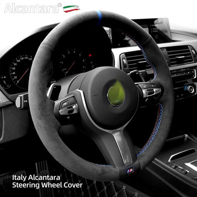 Couvre Volant BMW en alcantara à coudre - packshot studio - Becquet Voiture