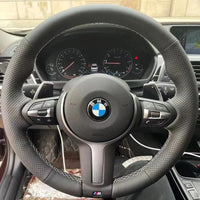 Couvre Volant BMW en cuir à coudre - vue de face - Becquet Voiture