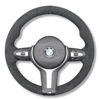 Couvre Volant BMW F10 F20 F30 Cuir Alcantara - détail du montage - Becquet Voiture