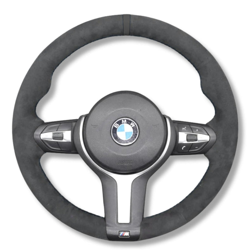 Couvre Volant BMW F10 F20 F30 Cuir Alcantara - détail du montage - Becquet Voiture