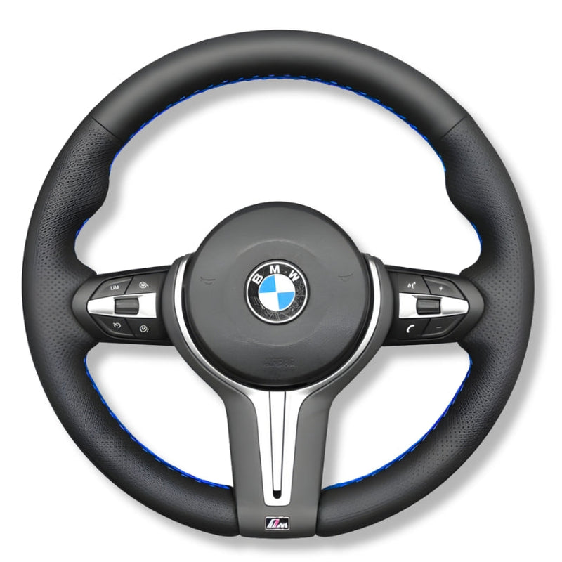 Couvre Volant BMW F10 F20 F30 Cuir Alcantara - installé sur véhicule - Becquet Voiture