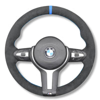 Couvre Volant BMW F10 F20 F30 Cuir Alcantara - vue de dessus - Becquet Voiture
