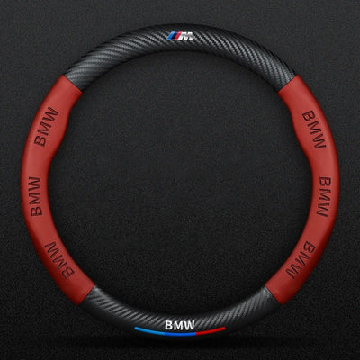 Couvre volant BMW fibre de carbone - détail du montage - Becquet Voiture