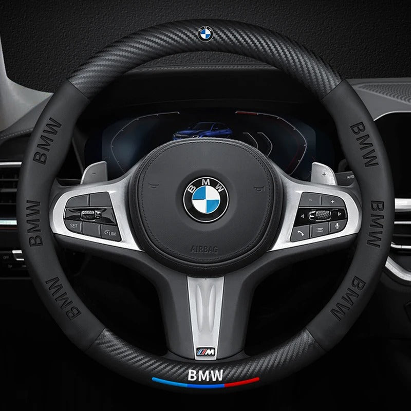 Couvre volant BMW fibre de carbone - vue de face - Becquet Voiture