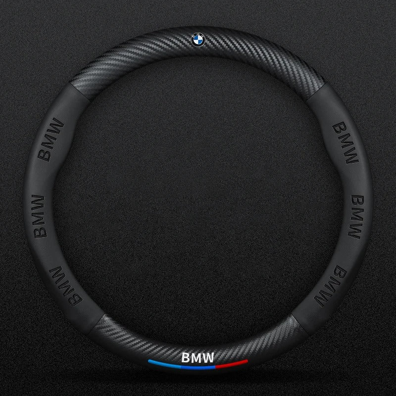Couvre volant BMW fibre de carbone - vue de profil - Becquet Voiture