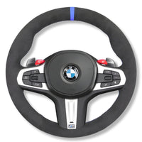 Couvre Volant BMW G20 G30 G80 Cuir Alcantara Surpiqures - packshot studio - Becquet Voiture