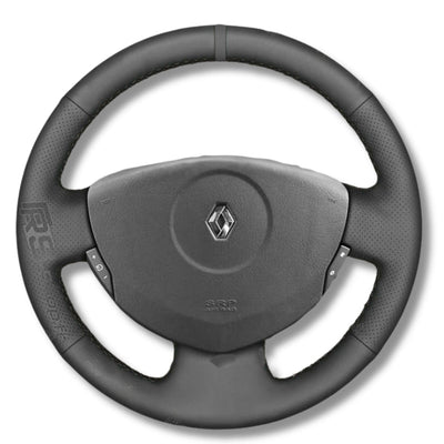 Couvre Volant Clio 2 Cuir Alcantara 38cm - vue arrière - Becquet Voiture