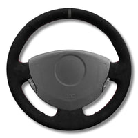 Couvre Volant Clio 2 Cuir Alcantara 38cm - vue de dessus - Becquet Voiture