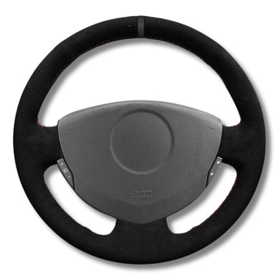 Couvre Volant Clio 2 Cuir Alcantara 38cm - vue de dessus - Becquet Voiture